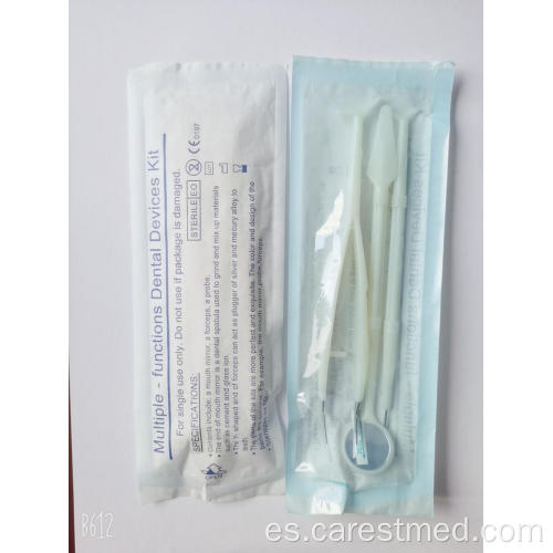 Kit de dispositivos dentales desechables Pinzas de sonda de espejo dental